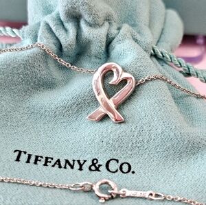 💚 Tiffany & Co. Paloma Picasso Loving Heart Vintage 925 Sterling Necklace  ✨️